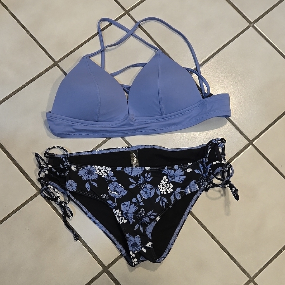 Adore Me Blue Floral Bikini Set